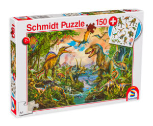 Пъзел Schmidt от 150 части - Динозаври, с татуировки