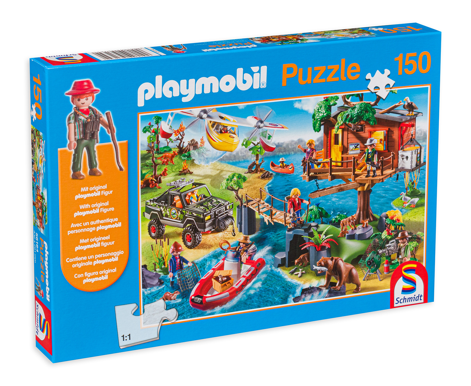 Пъзел Schmidt от 150 части - Къща на дърво, с фигурка Playmobil