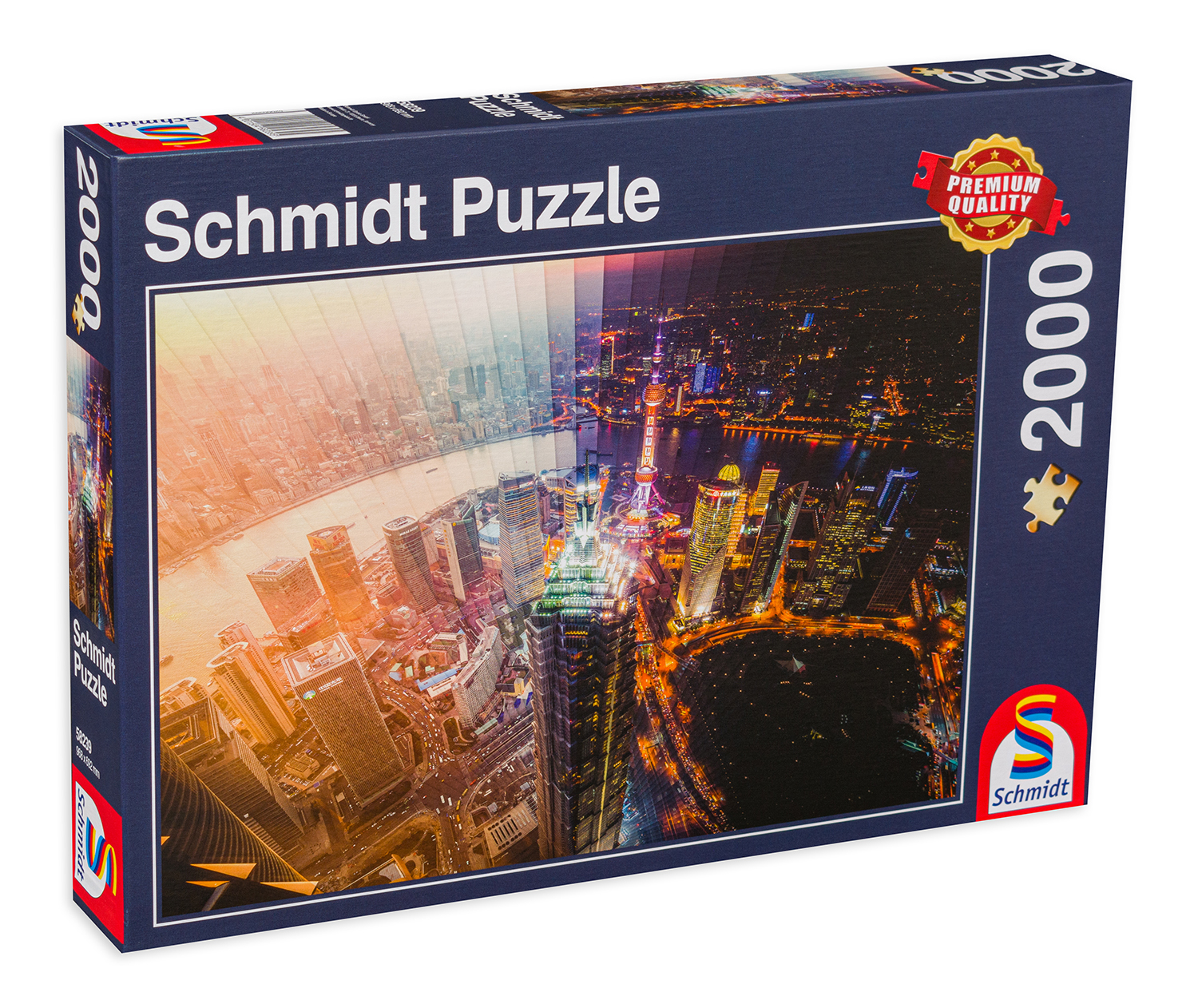 Пъзел Schmidt от 2000 части - Ден и нощ, отрязъци от времето