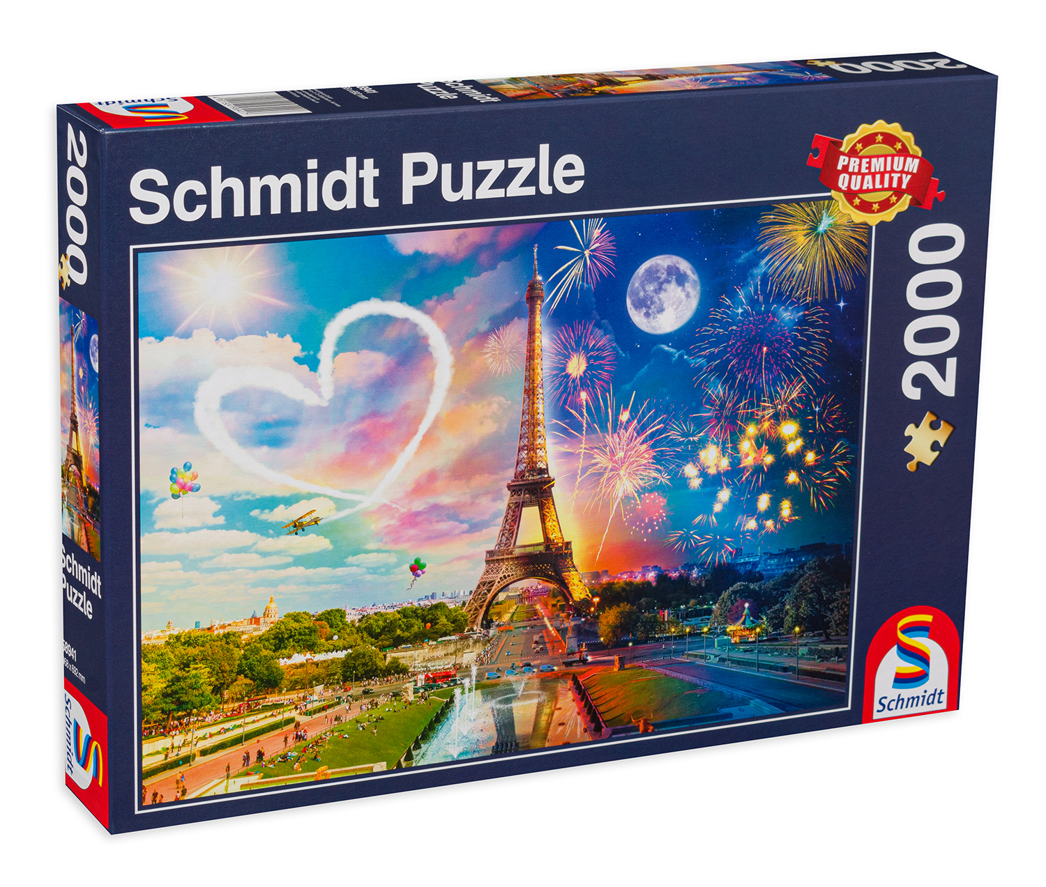 Пъзел Schmidt от 2000 части - Ден и нощ в Париж