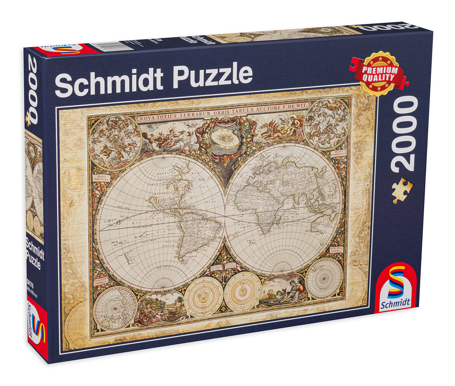 Пъзел Schmidt от 2000 части - Историческа карта на света