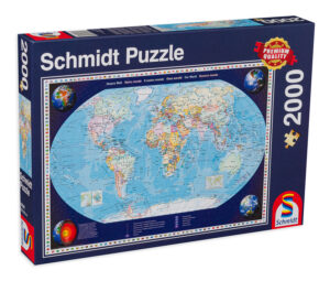 Пъзел Schmidt от 2000 части - Карта на света
