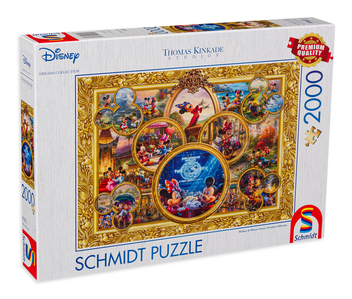 Пъзел Schmidt от 2000 части - Мики и Мини, Мечтан колаж, вид 2