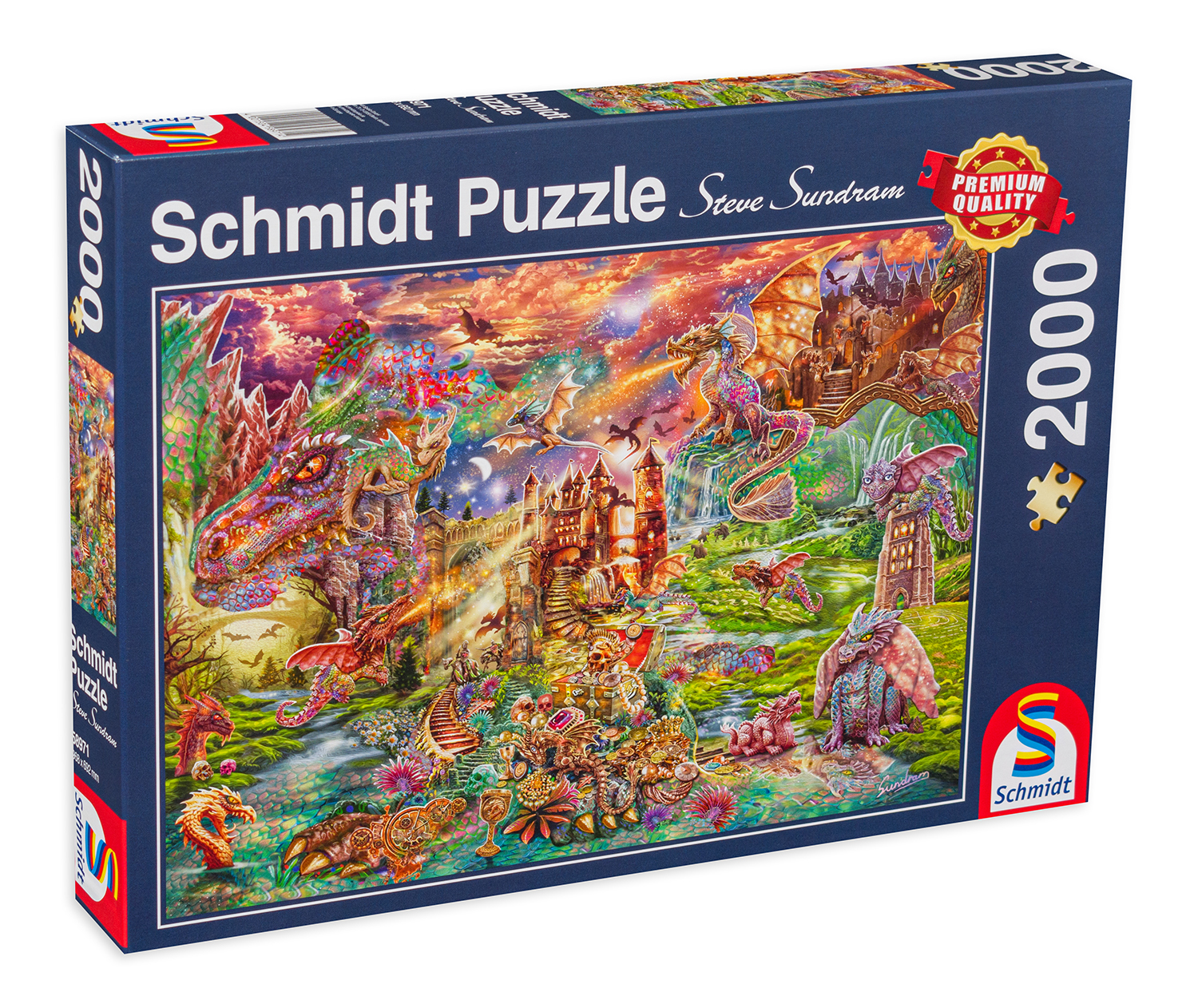Пъзел Schmidt от 2000 части - Съкровището на дракона
