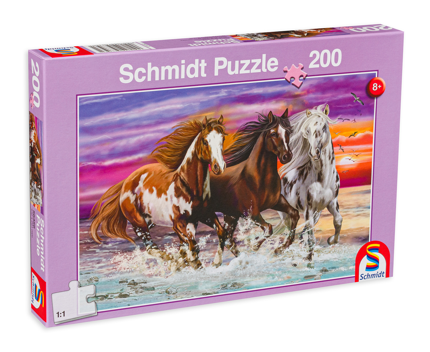 Пъзел Schmidt от 200 части - Конете и залезът