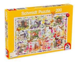 Пъзел Schmidt от 200 части - Цветя и животни