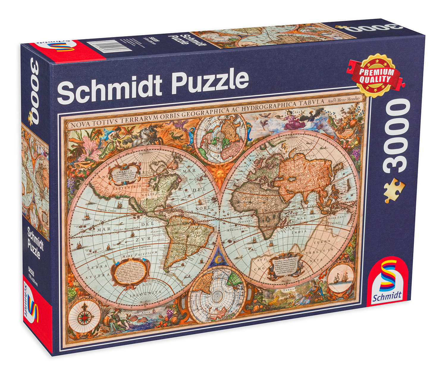 Пъзел Schmidt от 3000 части - Древна карта на света