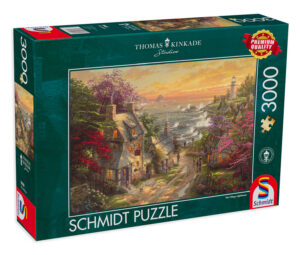 Пъзел Schmidt от 3000 части - Морски фар в селото, Томас Кинкейд
