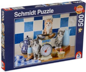 Пъзел Schmidt от 500 части - Котенца в кухнята