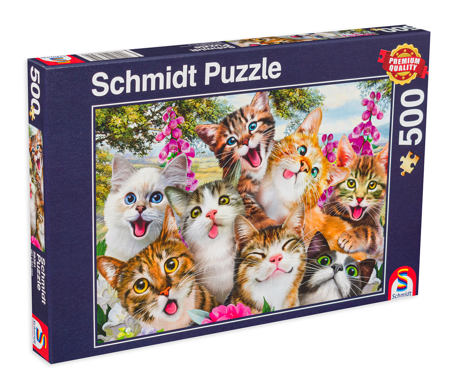 Пъзел Schmidt от 500 части - Котешко селфи