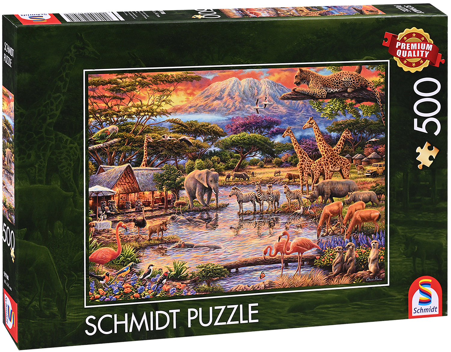 Пъзел Schmidt от 500 части - Рай под планината Килиманджаро