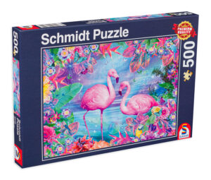 Пъзел Schmidt от 500 части - Розови фламинга