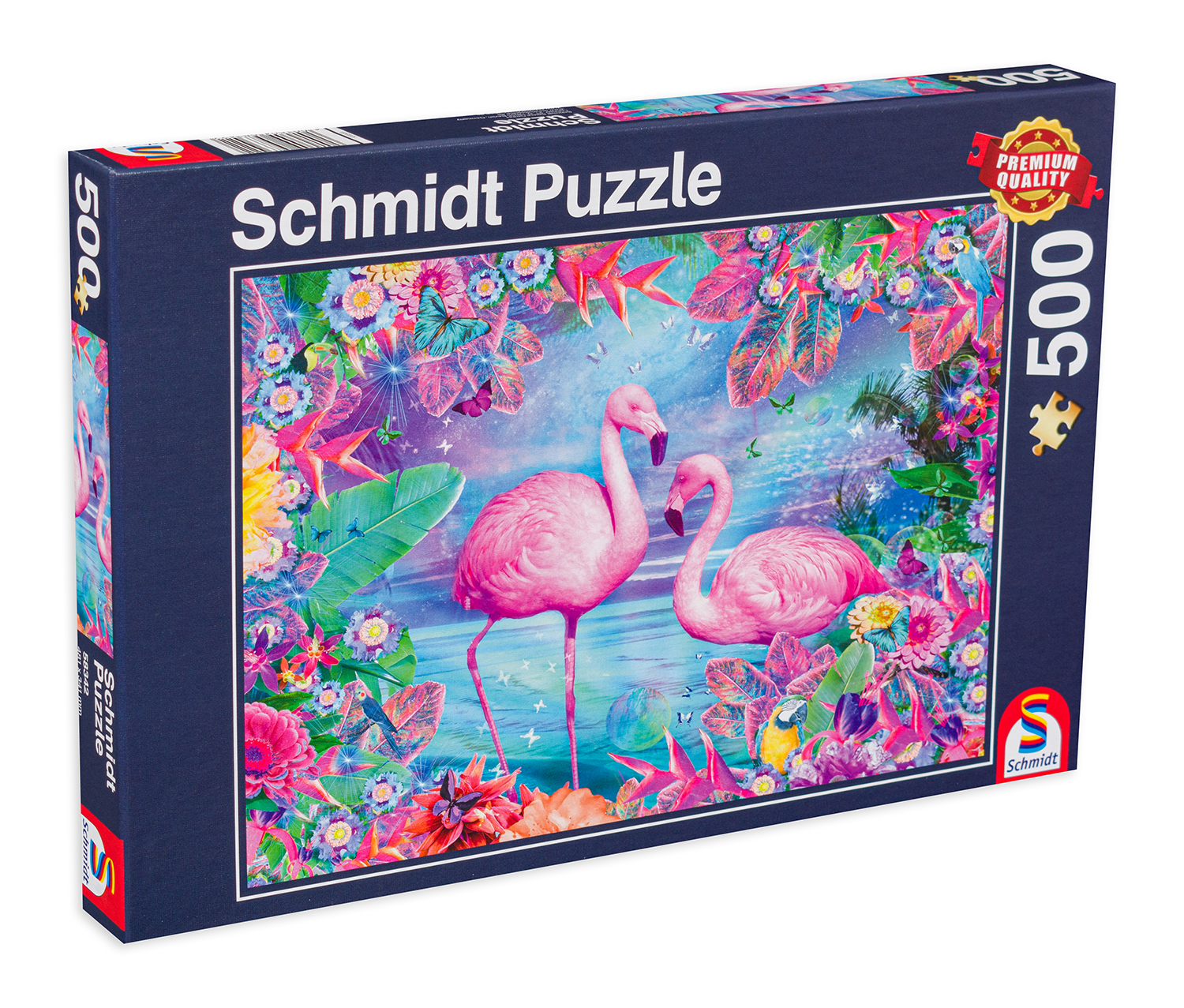 Пъзел Schmidt от 500 части - Розови фламинга