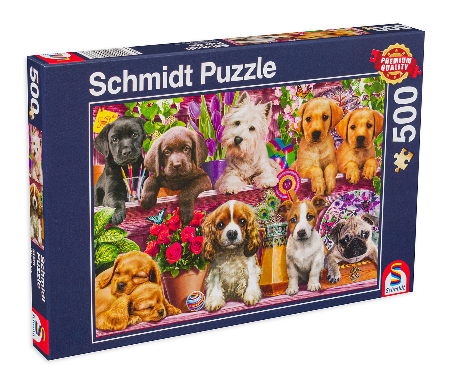 Пъзел Schmidt от 500 части - Сладки кученца