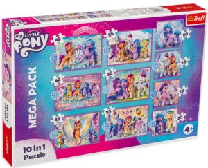 Пъзел Trefl 10 в 1 - Блестящи понита