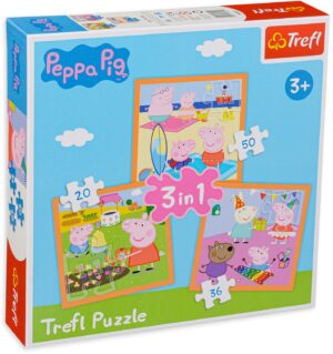 Пъзел Trefl 3 в 1 - Изобретателната Пепа