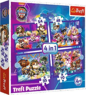 Пъзел Trefl 4 в 1 - Кученца-спасители