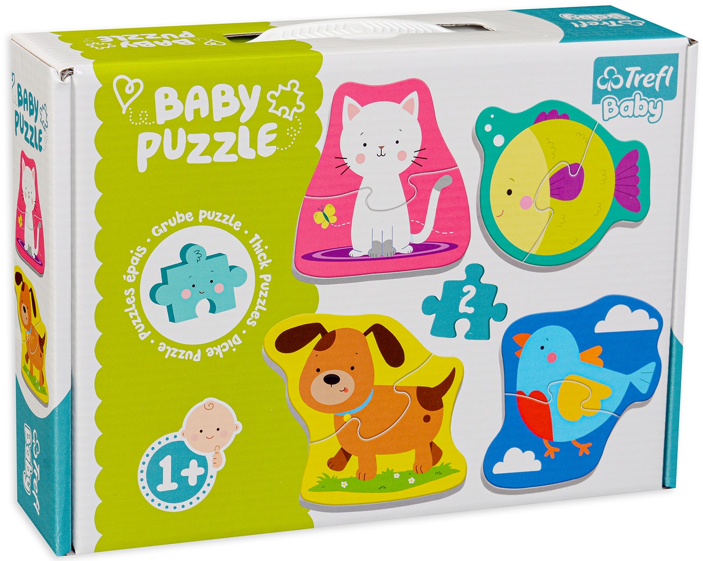 Пъзел Trefl 4 в 1 - Малки животни