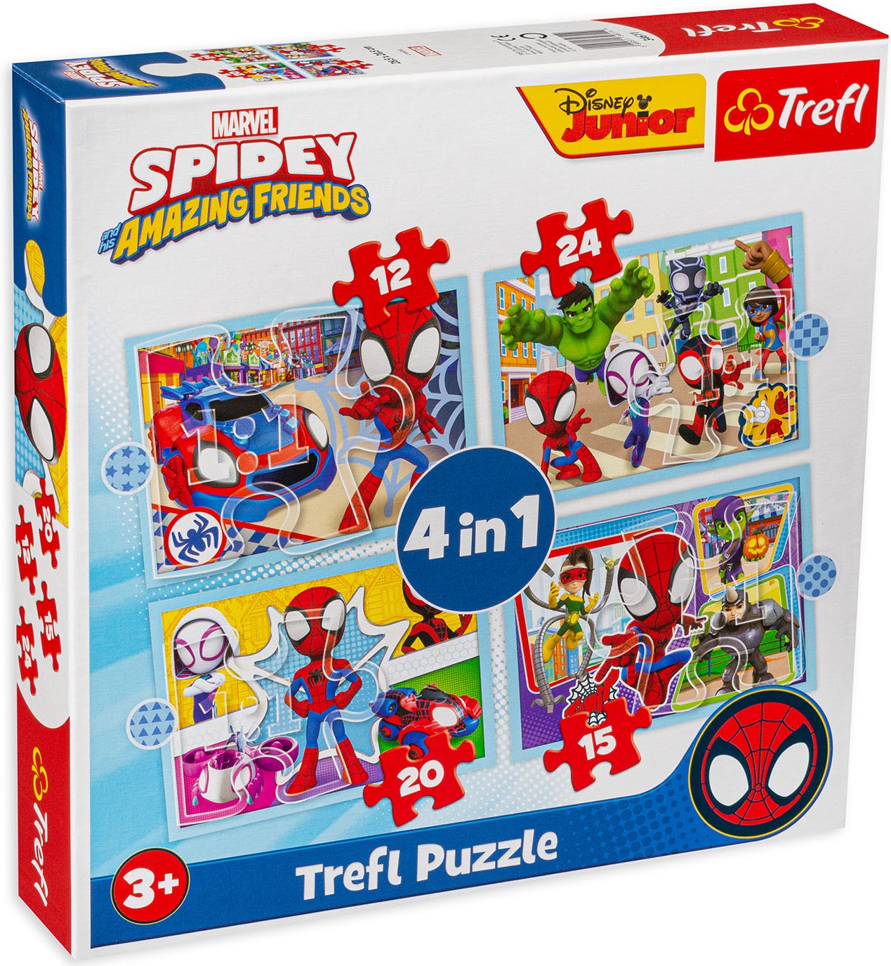 Пъзел Trefl 4 в 1 - Отборът на Спайди
