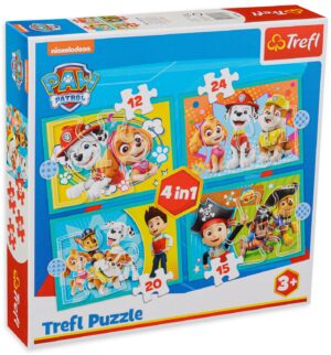 Пъзел Trefl 4 в 1 - Пес Патрул