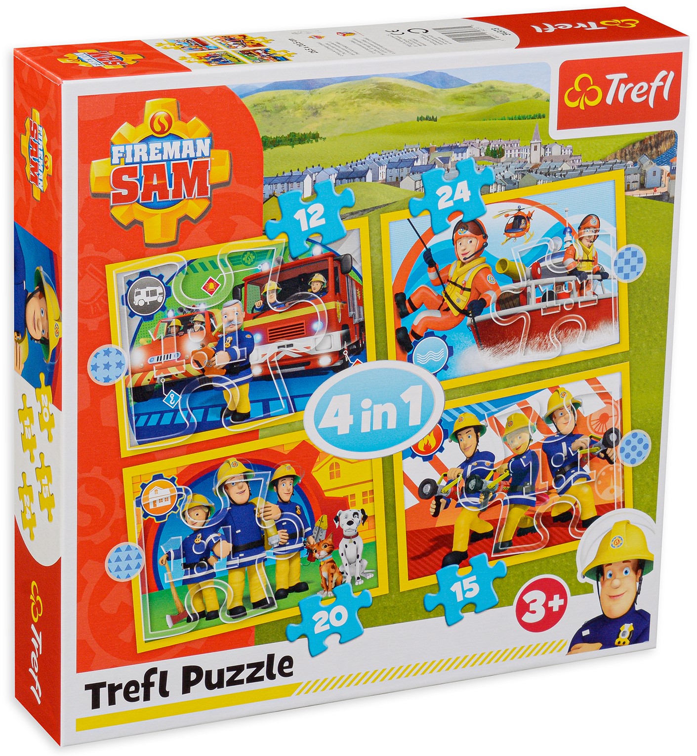 Пъзел Trefl 4 в 1 - Пожарникарят Сам