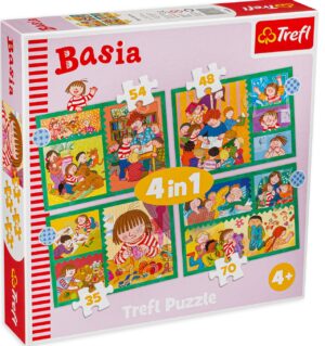 Пъзел Trefl 4 в 1 - Приключенията на Базия