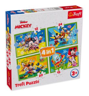 Пъзел Trefl 4 в 1 - Приятелите на Мики