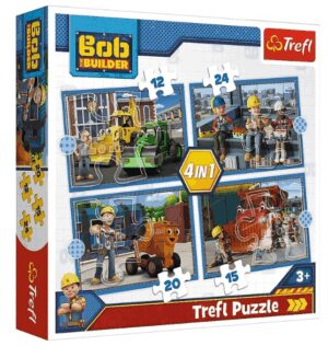 Пъзел Trefl 4 в 1 - Строителят Боб