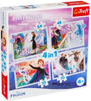 Пъзел Trefl 4 в 1 - Вълшебство в гората