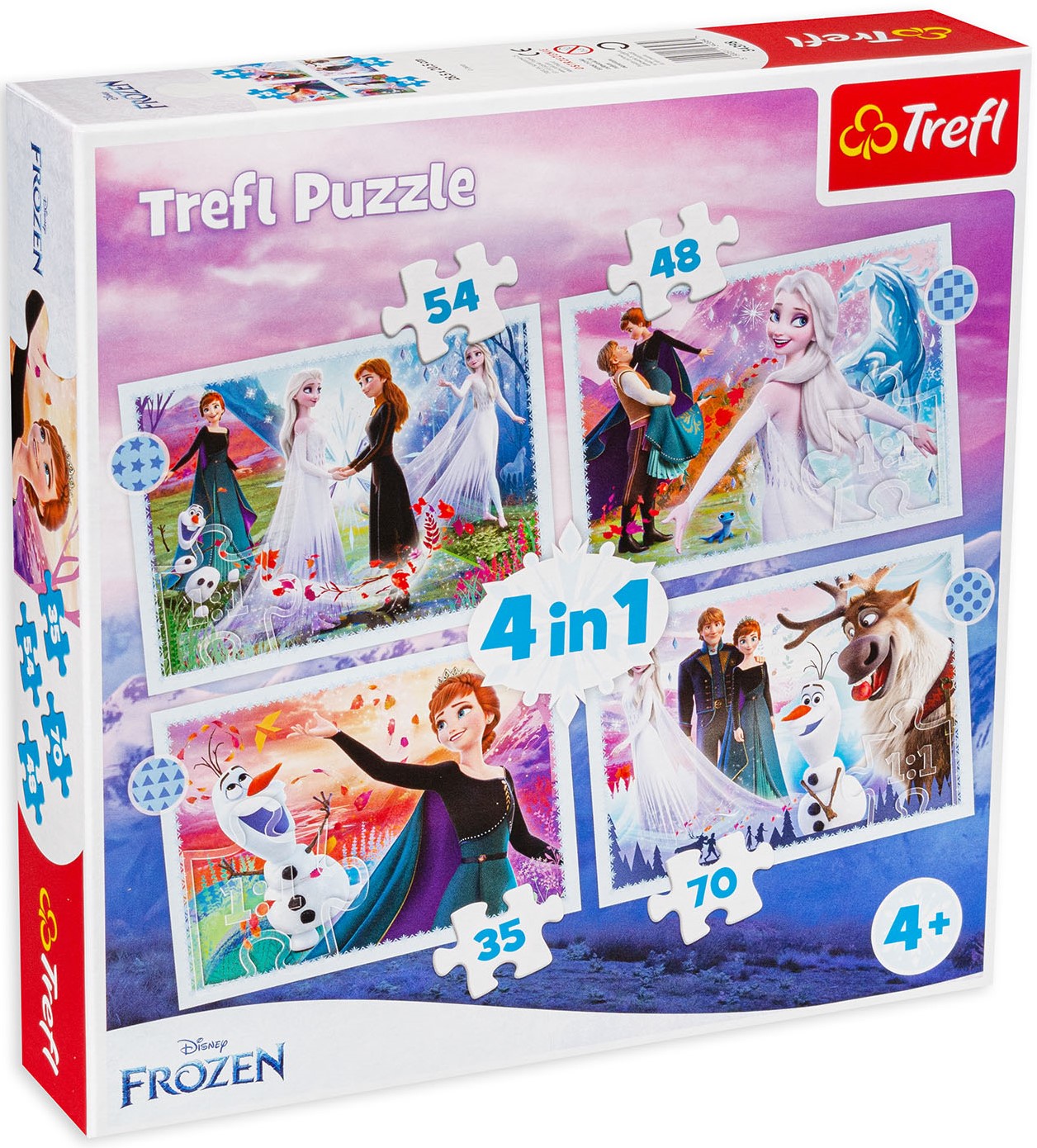 Пъзел Trefl 4 в 1 - Вълшебство в гората