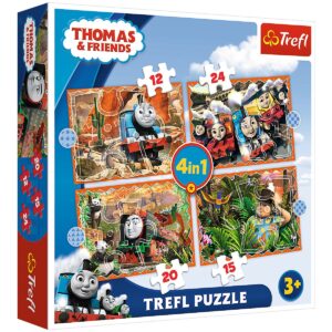 Пъзел Trefl 4 в 1 -  Влакчето Томас