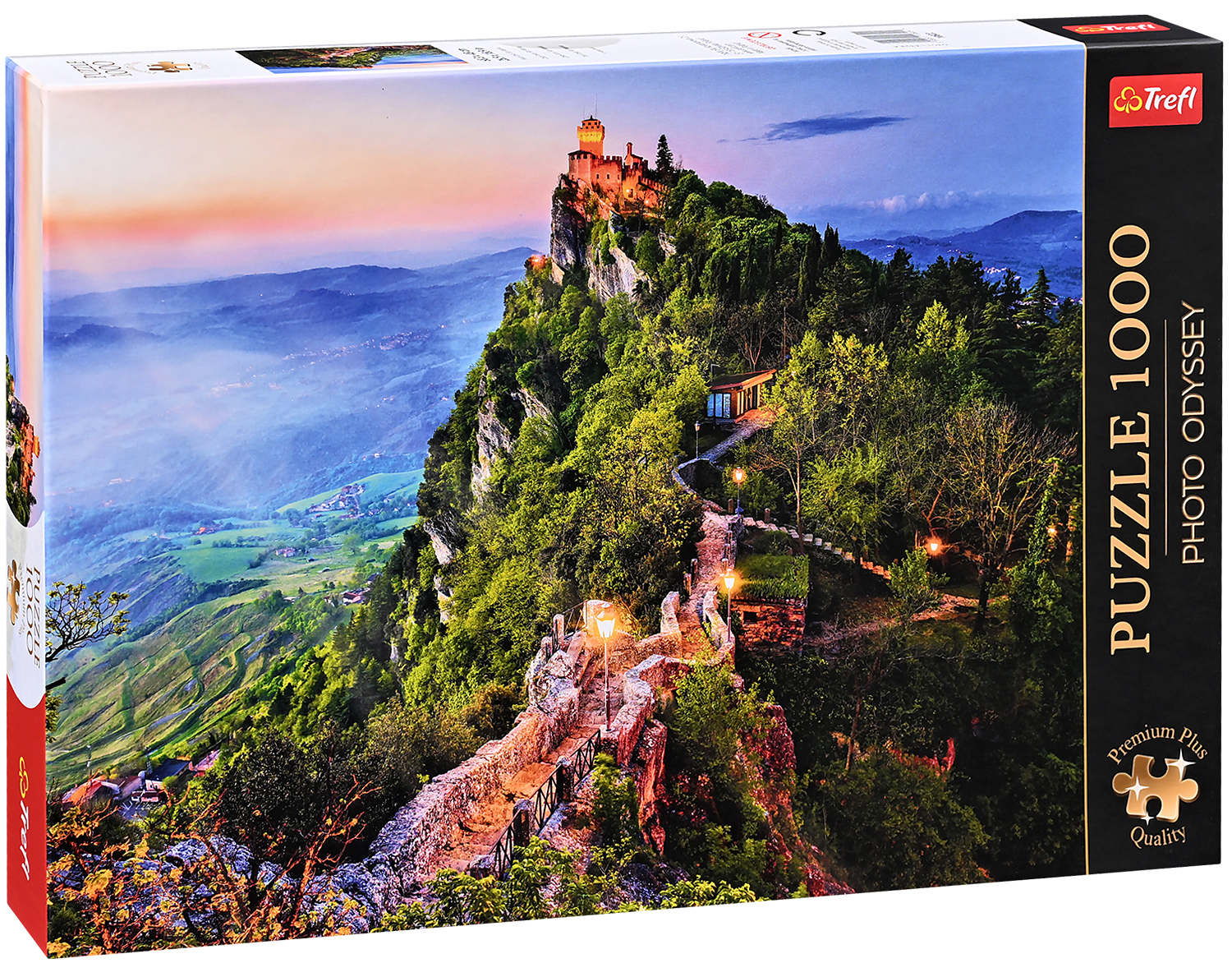 Пъзел Trefl от 1000 части - Честа Тауър, Сан Марино