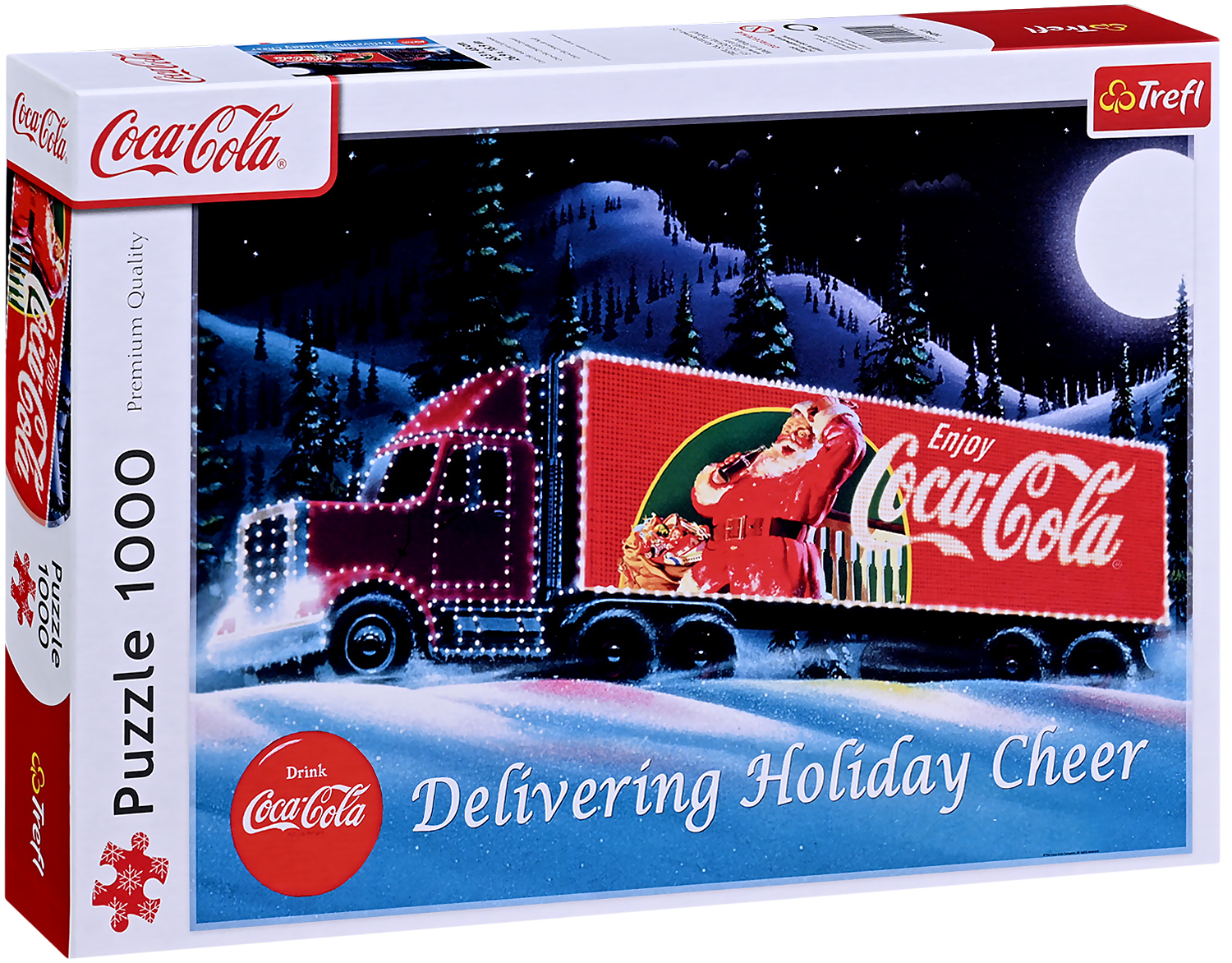 Пъзел Trefl от 1000 части - Coca-Cola: Коледен камион