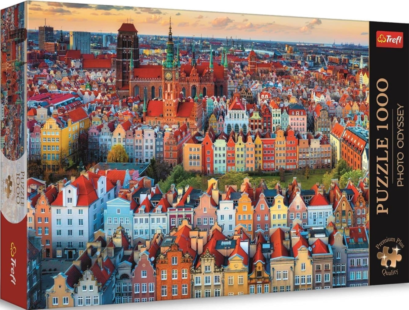 Пъзел Trefl от 1000 части - Гледка към Гданск, Полша