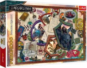 Пъзел Trefl от 1000 части - Как да си дресираш дракон - герои