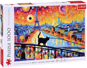 Пъзел Trefl от 1000 части - Котка в Париж