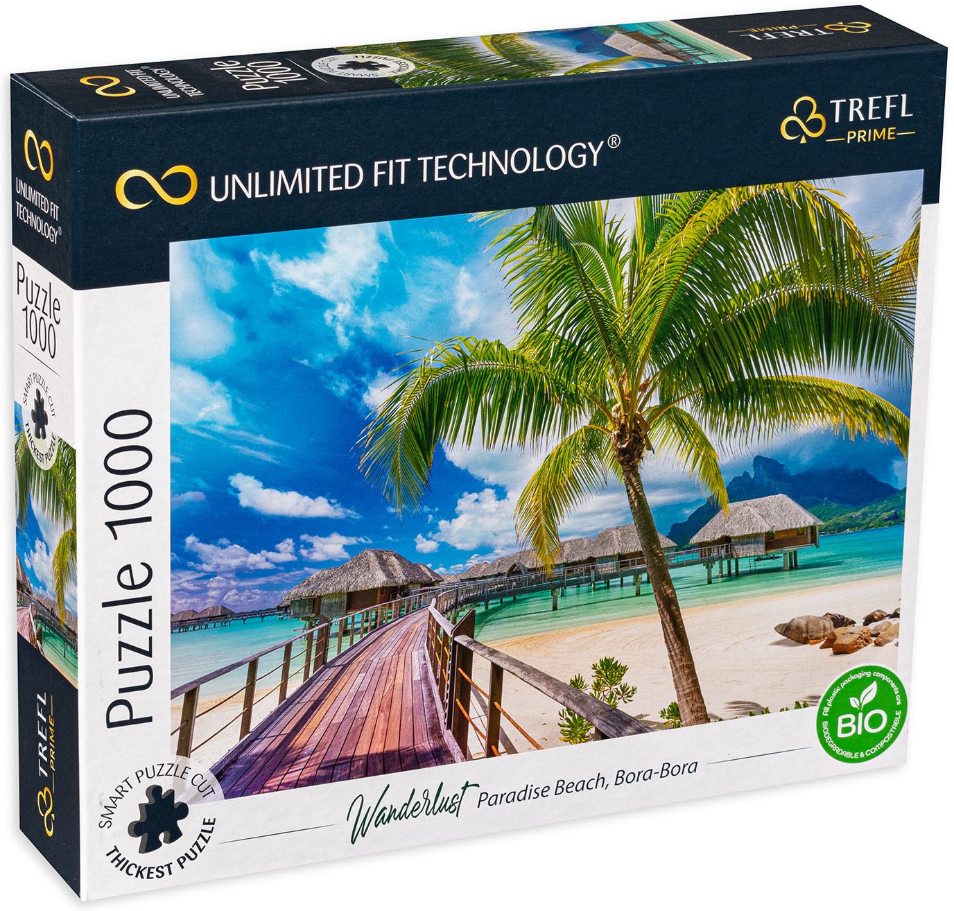 Пъзел Trefl от 1000 части - Красив плаж, Бора Бора