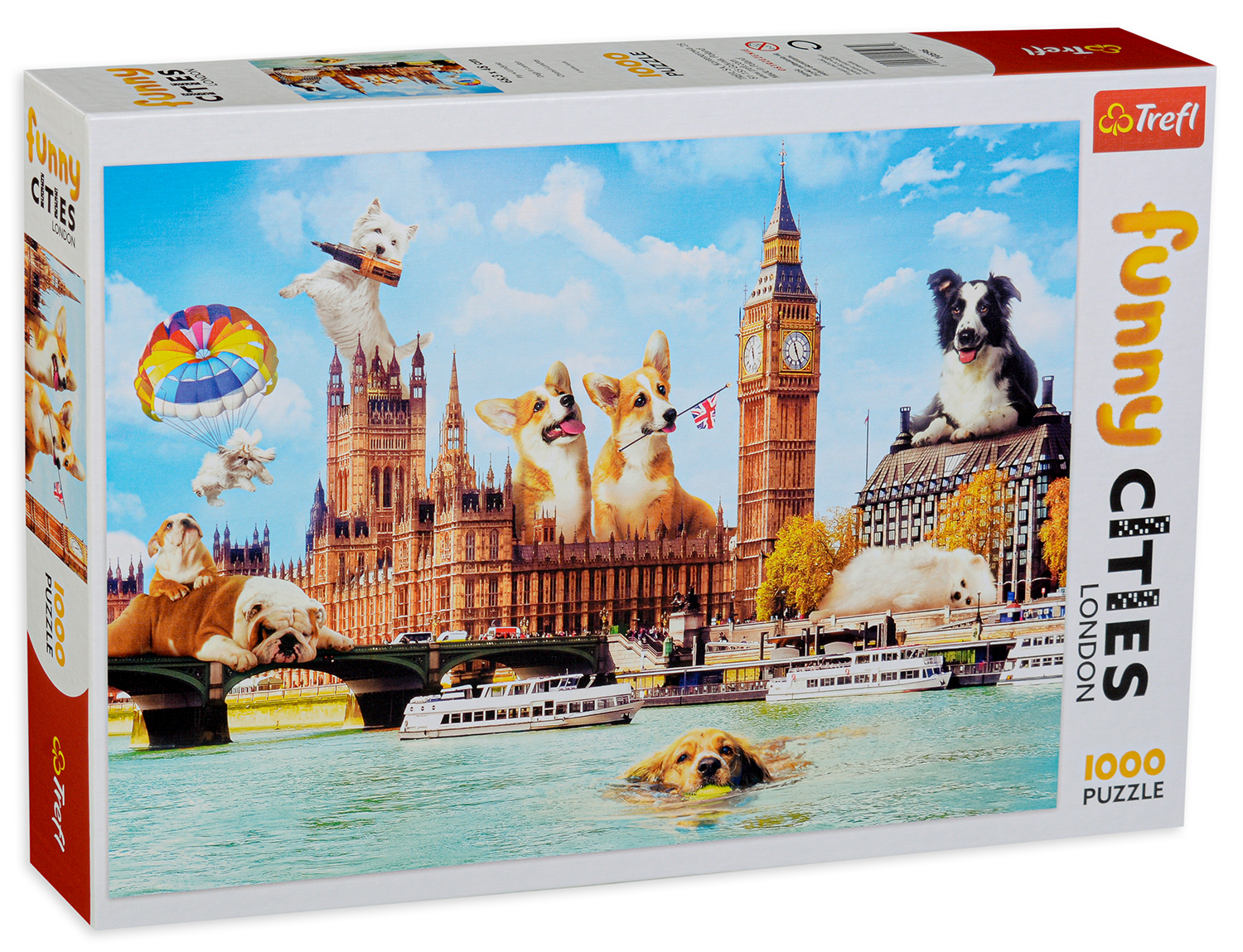 Пъзел Trefl от 1000 части - Кучета в Лондон
