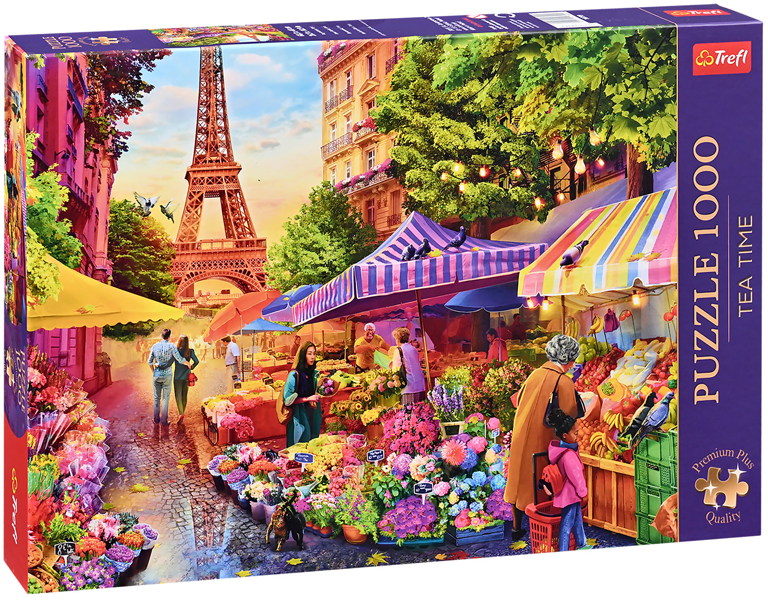 Пъзел Trefl от 1000 части - Магазинче за цветя, Париж