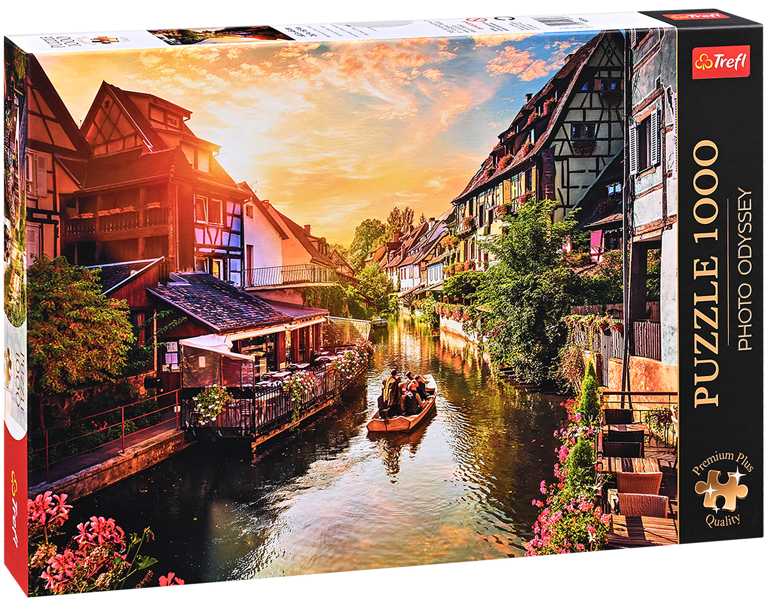 Пъзел Trefl от 1000 части - Малката Венеция в Колмар, Франция