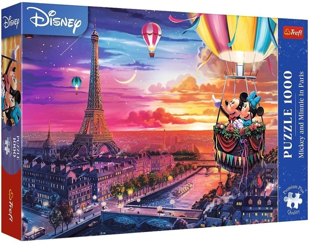 Пъзел Trefl от 1000 части - Мики и Мини в Париж