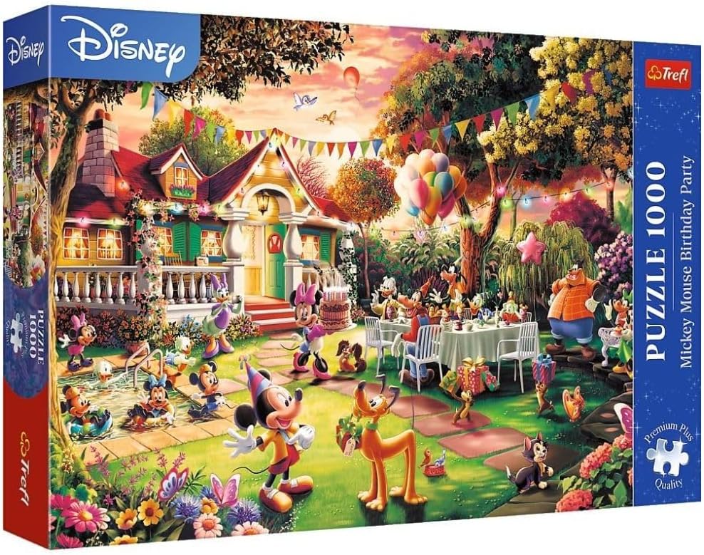 Пъзел Trefl от 1000 части - Парти за рождения ден на Мики Маус