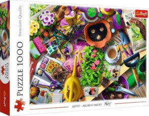 Пъзел Trefl от 1000 части - Почистване на градината