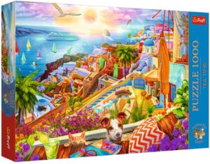 Пъзел Trefl от 1000 части - Посещение на Санторини