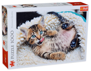 Пъзел Trefl от 1000 части - Щастливо коте