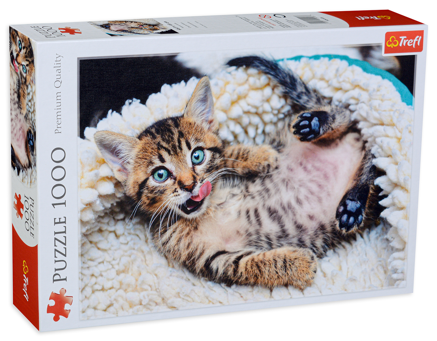 Пъзел Trefl от 1000 части - Щастливо коте