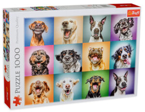 Пъзел Trefl от 1000 части - Забавни портрети на кучета
