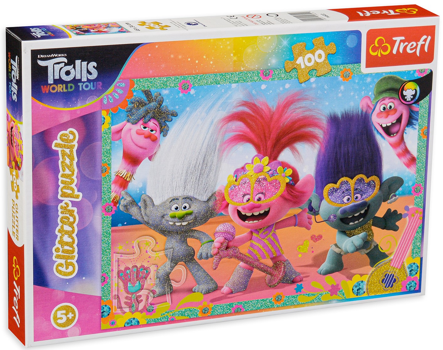 Пъзел Trefl от 100 части - Блещукащи тролчета