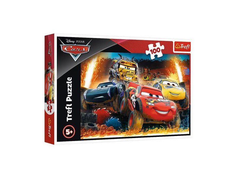 Пъзел Trefl от 100 части - Колите 3, Екстремна надпревара