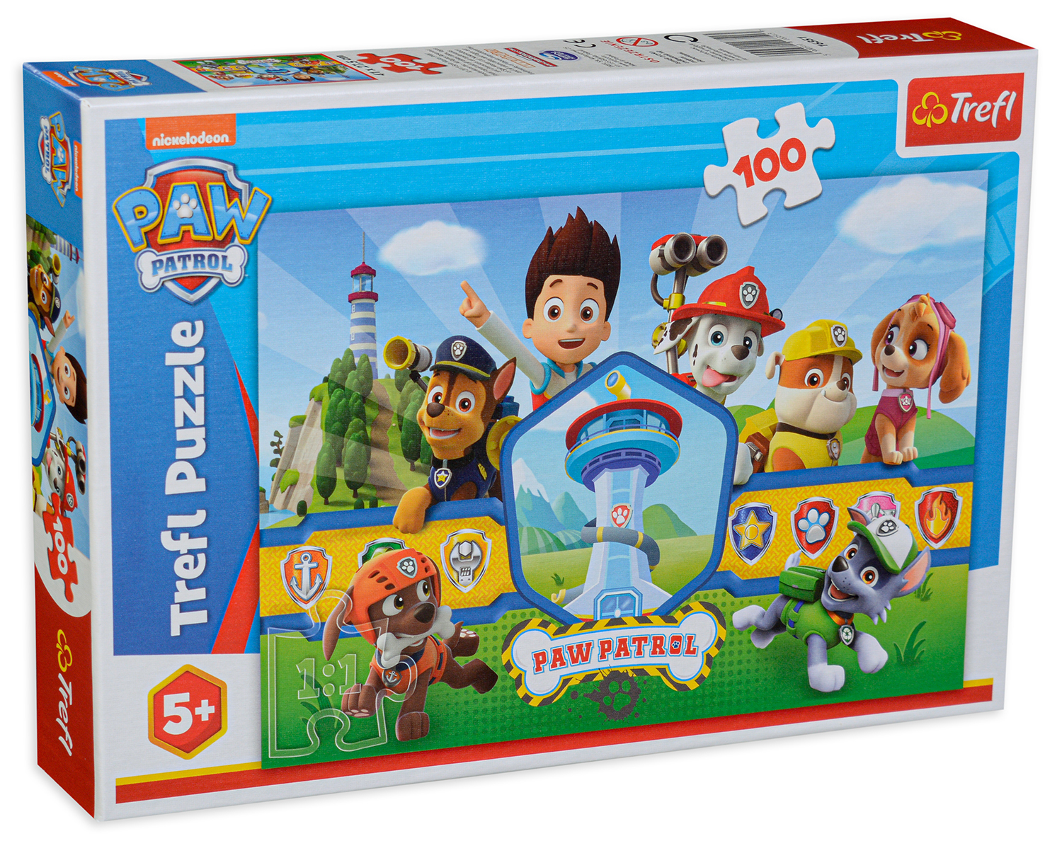 Пъзел Trefl от 100 части - Пес Патрул, Екип на герои